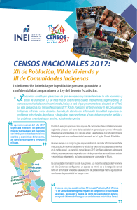 Censo Nacional 2017 Poblacion Vivienda y Comunidades Indigenas