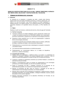 Bases convocatoria N° 013-2021 UT Huanuco - NEC Miraflores - Seleccion y contratacion Yachachiq