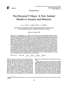 The elevated T Maze a new animal model of anxiety and memory