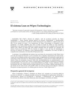El Sistema Lean en Wipro Technologies