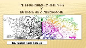 INTELIGENCIAS MULTIPLES Y ESTILOS DE APRENDIZAJE