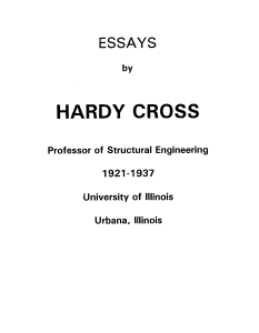 Hardy Cross essays