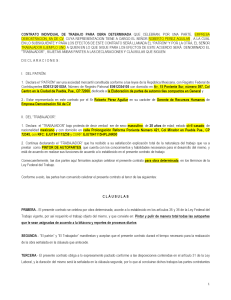 contrato individual de trabajo para obra determinada