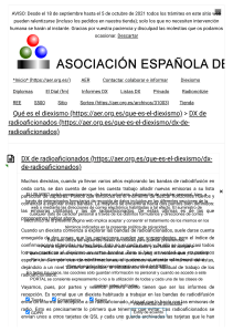 DX de radioaficionados – AER, Asociación Española de Radioescucha