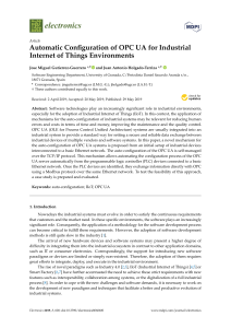 Automatic Configuration for OPC UA in IoT enviroments