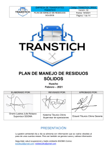 PLAN DE MANEJO DE RR.SS. TRANSTICH