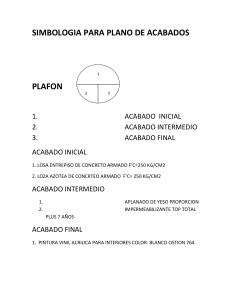 simbologia plano de acabados