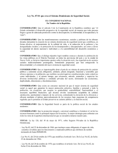 Ley 87-01 Sistema Dominicano de la Seguridad Social