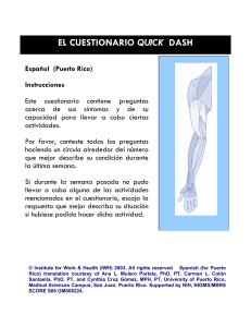 QuickDASH Spanish MIEMBRO SUPERIOR