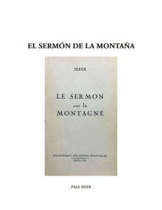 EL SERMÓN DE LA MONTAÑA - PAUL SEDIR