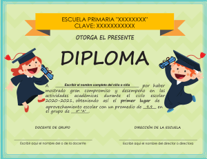 Diploma 1er lugar