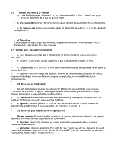 Técnicas de análisis y reflexión con ejemplos.