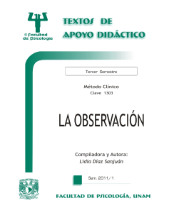 La observacion Lidia Diaz Sanjuan Texto Apoyo Didactico Metodo Clinico 3 Sem
