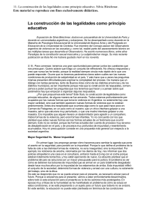 Bleichmar, S. (2007). La construcción de las legalidades como principio educativo