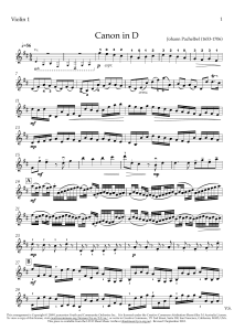 Pachelbel - Canon in D - Violin 1