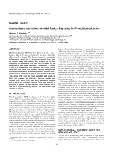 Mechanisms and Mitochondrial Redox Signaling in Photobiomodulation