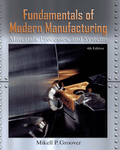 Fundamentals of Modern Manufacturing 4th. Edition