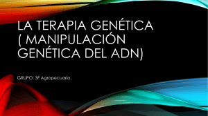 La terapia genética       ( manipulación genética del ADN)