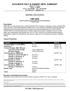 CMP-4000 Material Specification Sheet