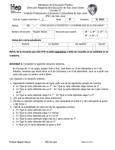 Guía de Estadística y Probabilidad - Juego de Cartas