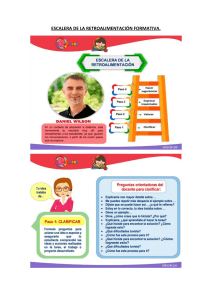 ESCALERA DE LA RETROALIMENTACIÓN FORMATIVA