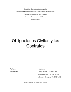 Obligaciones Civiles y los Contratos