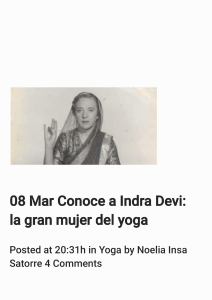 Indra Devi la gran mujer del yog