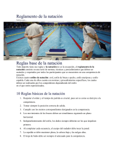 Reglamento de la natación