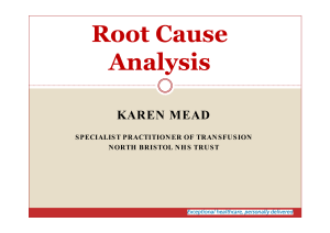 Root Cause Analysis - ppt
