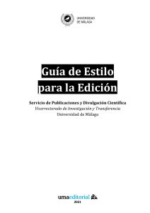 Guía de estilo editorial - Universidad de Málaga
