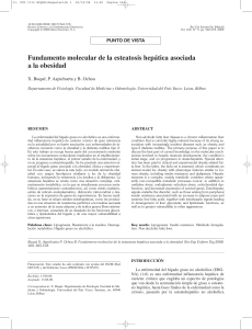 Fundamento molecular de la esteatosis hepática asociada a la obesidad
