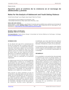 Apuntes para el análisis de la violencia en el noviazgo de adolescentes y jóvenes