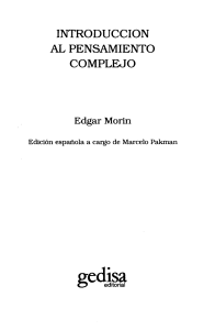 Morin Edgar - Introduccion Al Pensamiento Complejo
