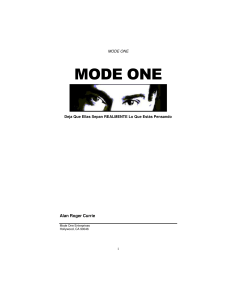 2. MODE ONE (Alan Roger Currie)