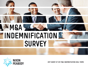 2017 MA Indemnification Survey - Nixon Peabody