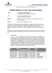Informe Mensual 7 septiembre MDLV-2021 - Inspectores Municipales Francisco