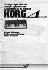 Korg Delta DL-50 Owners Manual
