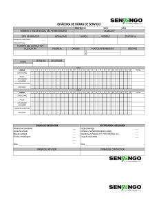 bitacora de conductores del transporte personal