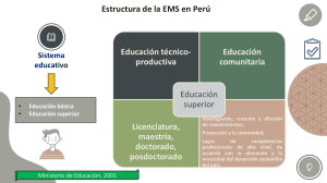 Comparativo de la educación terciaria o media superior de México y Perú 