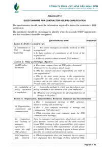 Attachment 12 - HSE Questionnaire