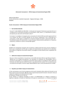 Información Convocatoria 1- 2022 de Apoyos de Sostenimiento Regular SENA (1)