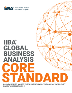 IIBA Global BusinessAnalysis CoreStandard