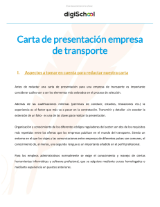 Carta presentacion transportes