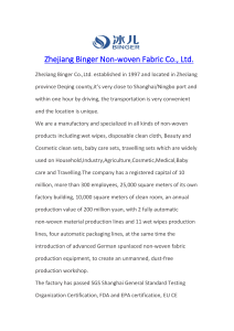 Zhejiang Binger Non-woven Fabric Co., Ltd. wipes-factory