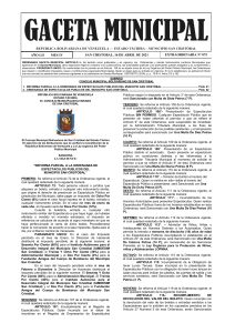 GACETA EXTRA. N° 075  REF. Y ORDENANZA ESPECTACULOS PUBLICOS DEL MUNCIPIO SAN CRISTOBAL. (16-04-2021)..