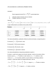 Aplicaciones de la derivada -1