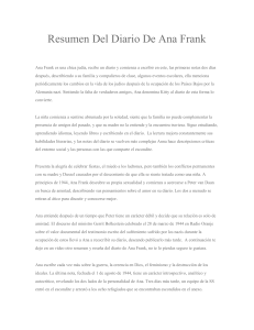 Resumen Del Diario De Ana Frank