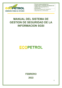 Manual de sistema de gestion de srguridad de informacion SGSI