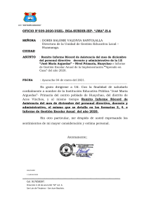 1 OFICIO 039   INFORME  RÉCORD DE ASISTENCIA DICIEMBRE  E INFORME DE GESTION ESCOLAR ANUAL  I.E JMA- PRIMARIA-HUAYCHAO 2021.-convertido