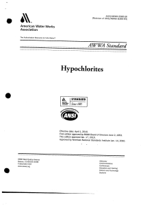 AWWA B300-10 Hypochlorite